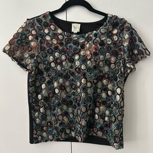 Anthropologie Weston Wear Sequin Blouse